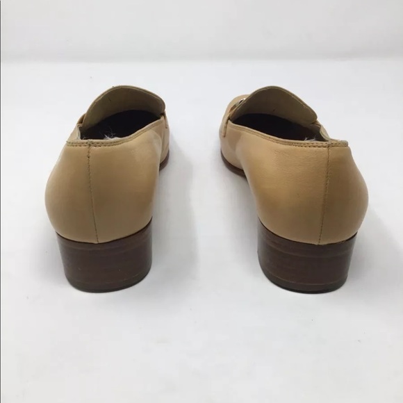 Womens Salvatore Ferragamo Loafers Shoes Leather Tan Size 6 - Picture 4 of 9